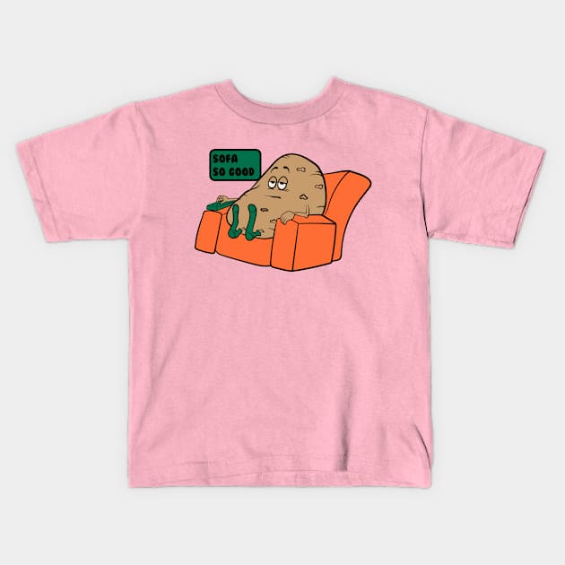 Couch Potato Kids T-Shirt by Oiyo